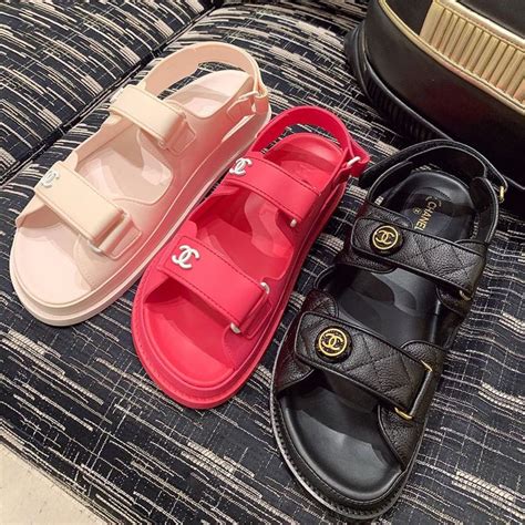 chanel black and white sandals|chanel dad sandals 2020 price.